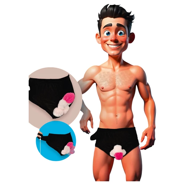 Pumpás péniszes alsó (fekete)