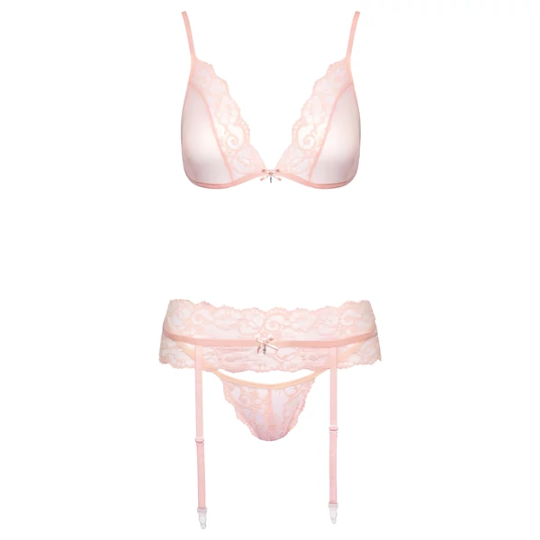 Kissable - csipke fehérnemű szett (pink)