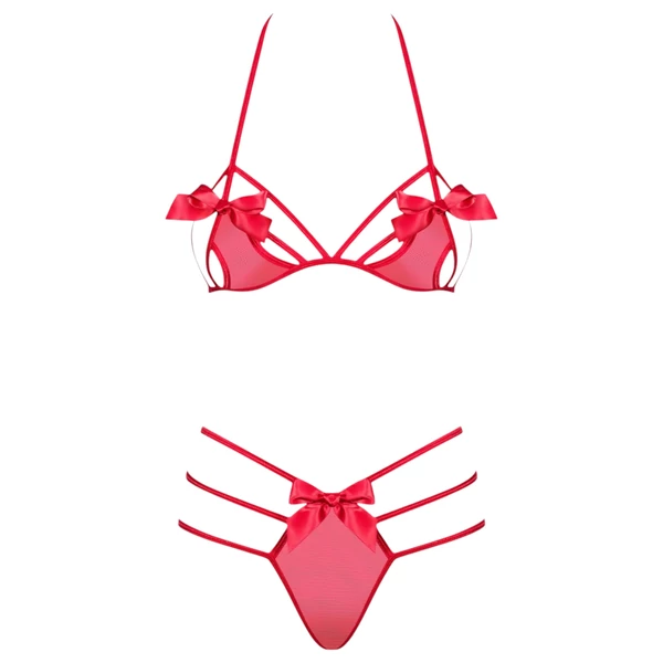 Obsessive Giftella - masnis fehérnemű szett (piros)