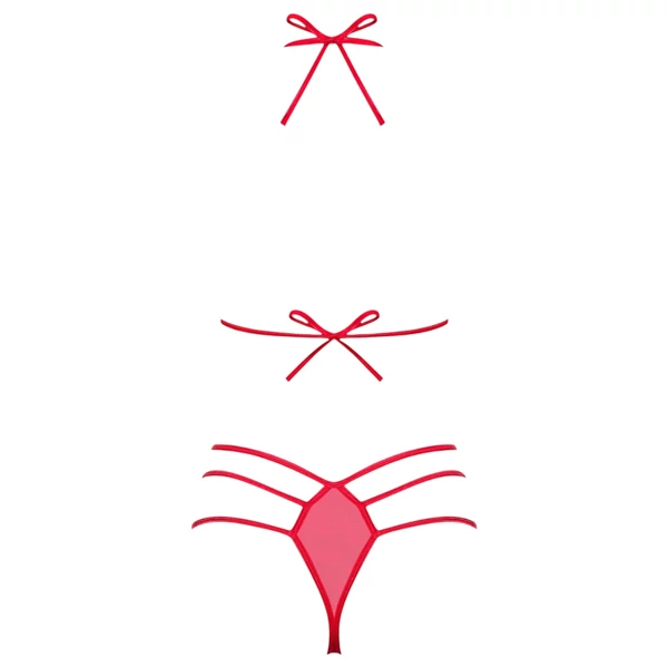 Obsessive Giftella - masnis fehérnemű szett (piros)