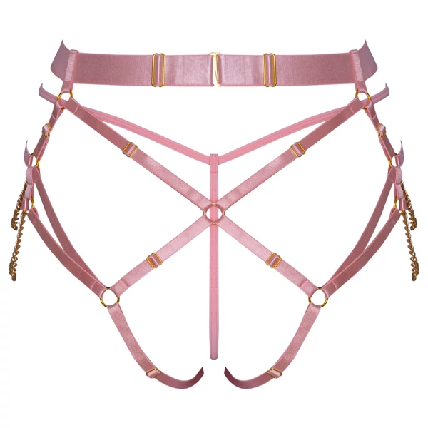 Bad Kitty - láncos hám tangával (pink)