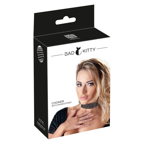 Bad Kitty - strasszos nyakpánt (fekete)