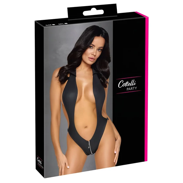 Cottelli Party - galléros body (fekete)