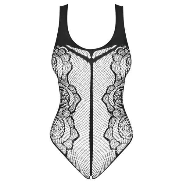 Obsessive B335 - átlátszó, nyitott body (fekete) - S-L