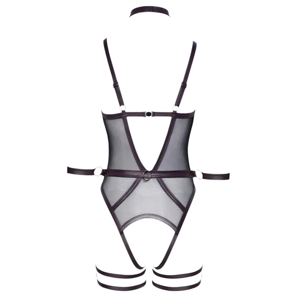 Cottelli Bondage - nyitott body és kar bilincs (fekete)