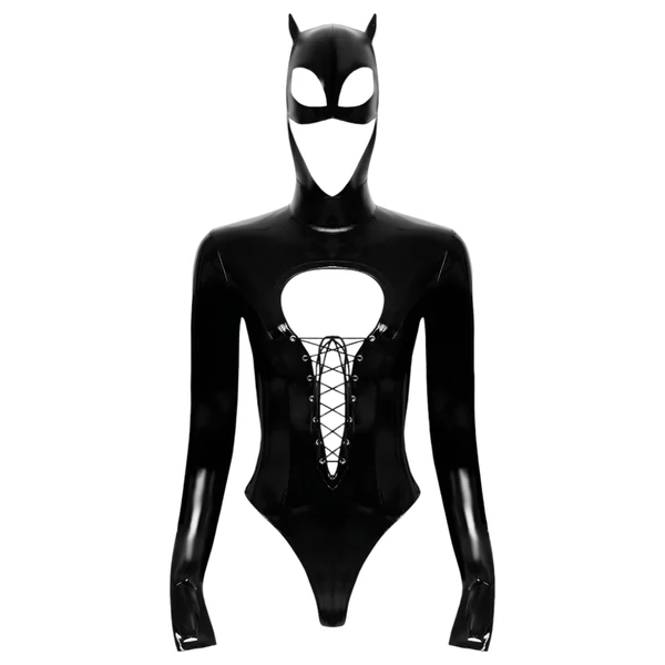 Black Velvets - hosszúujjú Batwoman body (fekete)