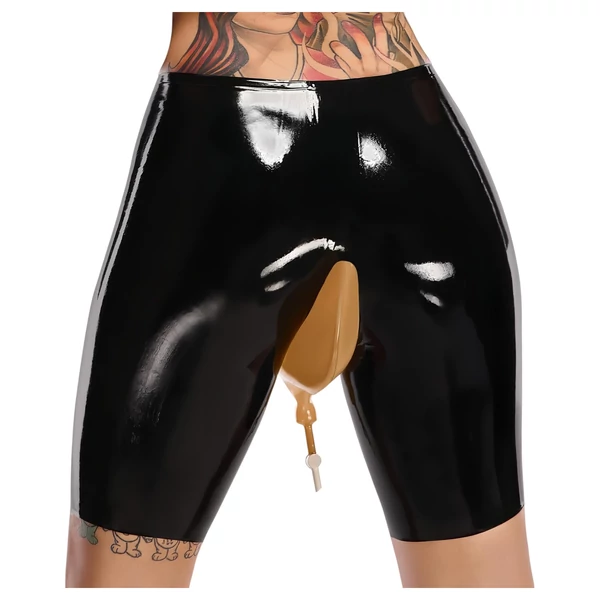 LATEX - Pisifogó latex alsó, leeresztő nyílással (fekete)