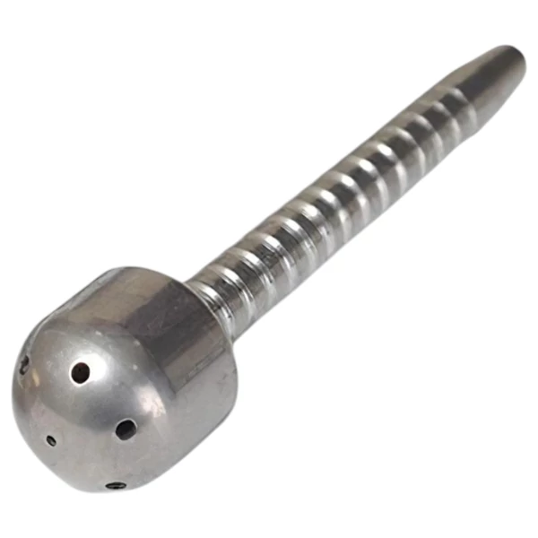 ShowerPlug - perforált dilátor férfiaknak - 6,5cm (ezüst)