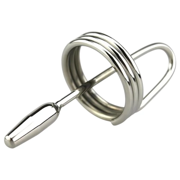 DeepRing – gyűrűs, fém dilátor - 9cm (ezüst)
