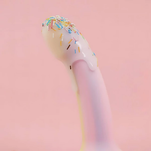 Dildolls Fantasia - tapadókorongos szilikon dildó (csíkos)