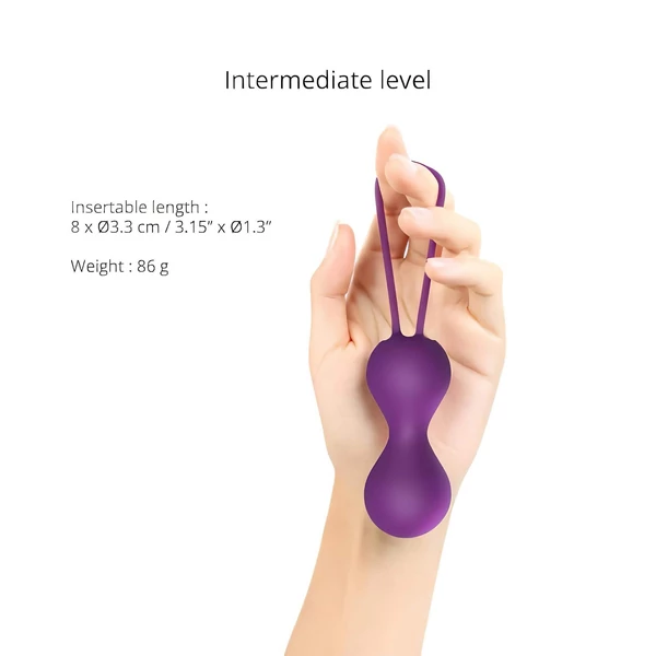 Love to Love Joia - szilikon gésagolyó duó (lila)