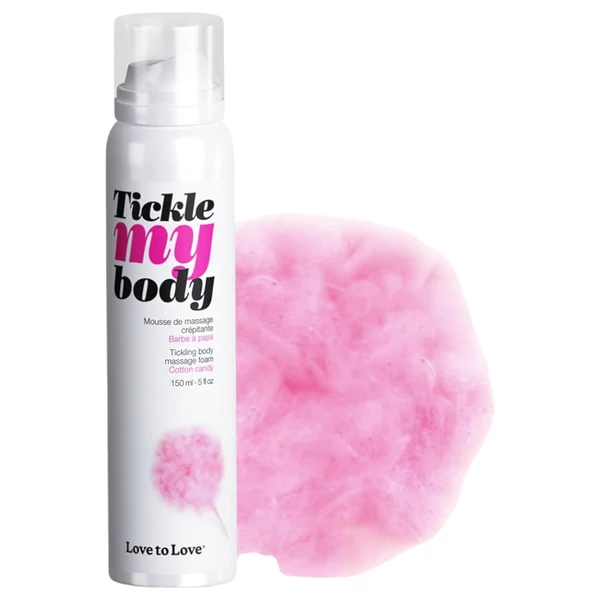 Tickle my body - bizsergető masszázs hab - vattacukor (150ml)