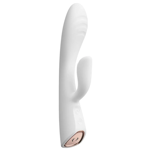 Dorcel Flexi Rabbit - melegítő csiklókaros vibrátor (fehér)