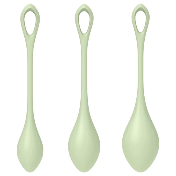 Satisfyer Yoni Power 2 - gésagolyó szett - zöld (3 részes)