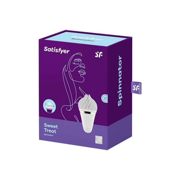 Satisfyer Sweet Treat - akkus, forgó csiklóvibrátor (fehér)