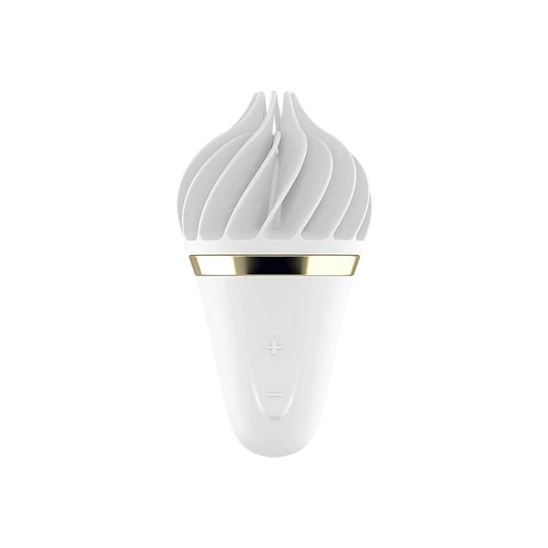 Satisfyer Sweet Treat - akkus, forgó csiklóvibrátor (fehér)