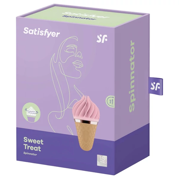 Satisfyer Sweet Treat - akkus, forgó csikló vibrátor (pink-barna)