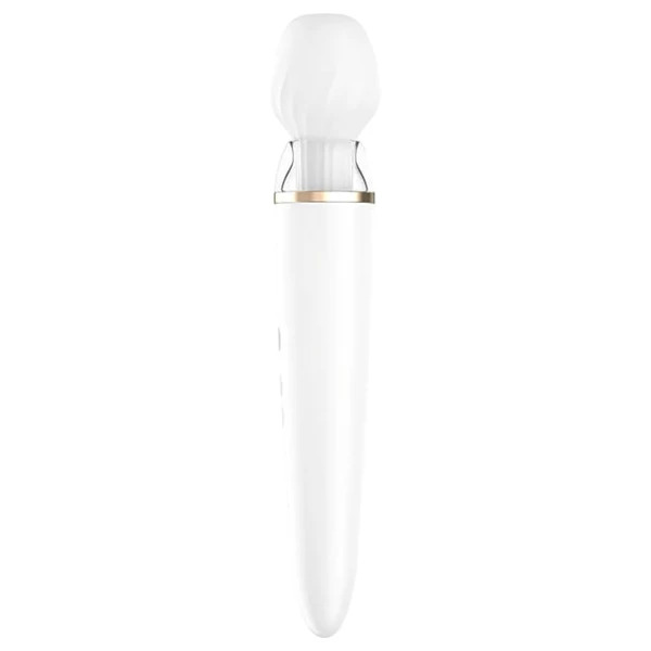 Satisfyer Double Wand-er - okos masszírozó vibrátor (fehér)