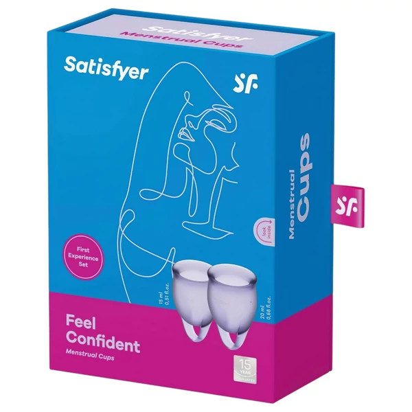 Satisfyer Feel Confident - menstruációs kehely szett (lila)