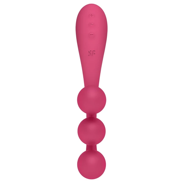 Satisfyer Tri Ball 1 - akkus, multifunkciós vibrátor (piros)