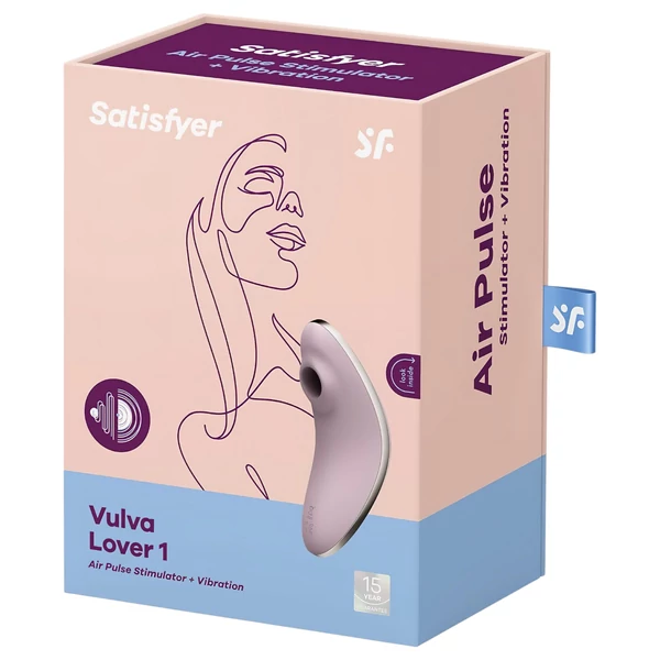Satisfyer Vulva Lover 1 - léghullámos csikló vibrátor (viola)