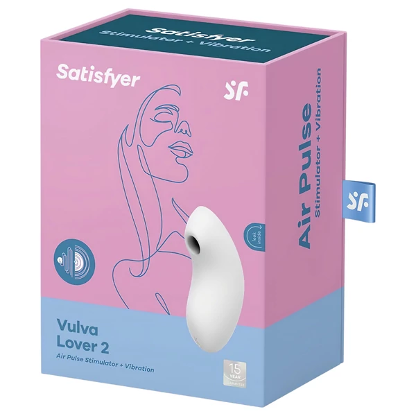 Satisfyer Vulva Lover 2 - léghullámos csikló vibrátor (fehér)