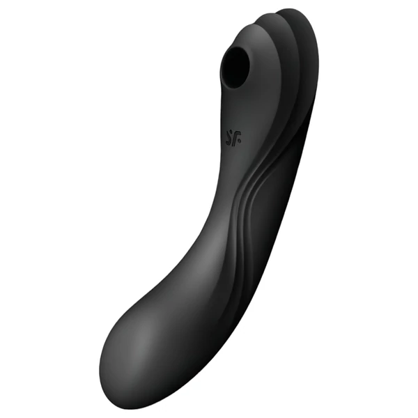 Satisfyer Curvy Trinity 4 - léghullámos 2in1 vibrátor (fekete)