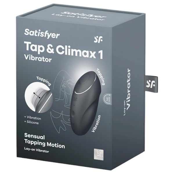 Satisfyer Tap & Climax 1 - 2in1 csikló vibrátor (fekete)