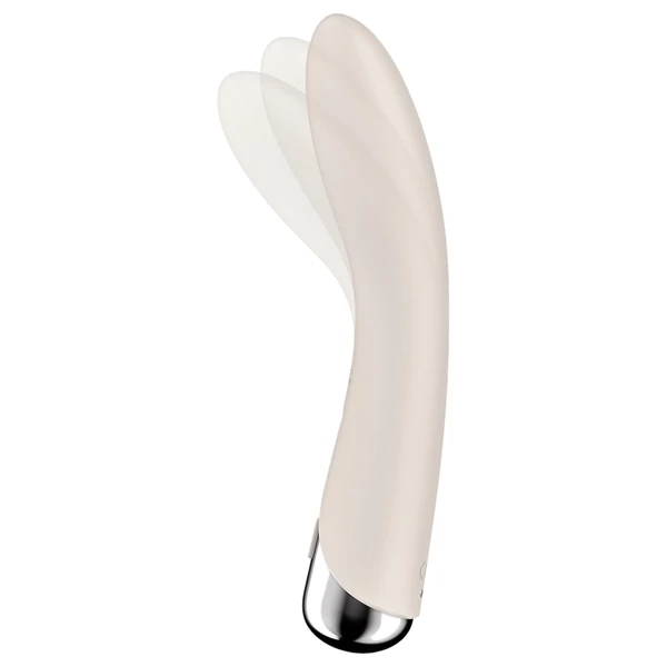 Satisfyer Spinning Vibe 1 - forgó fejes G-pont vibrátor (bézs)