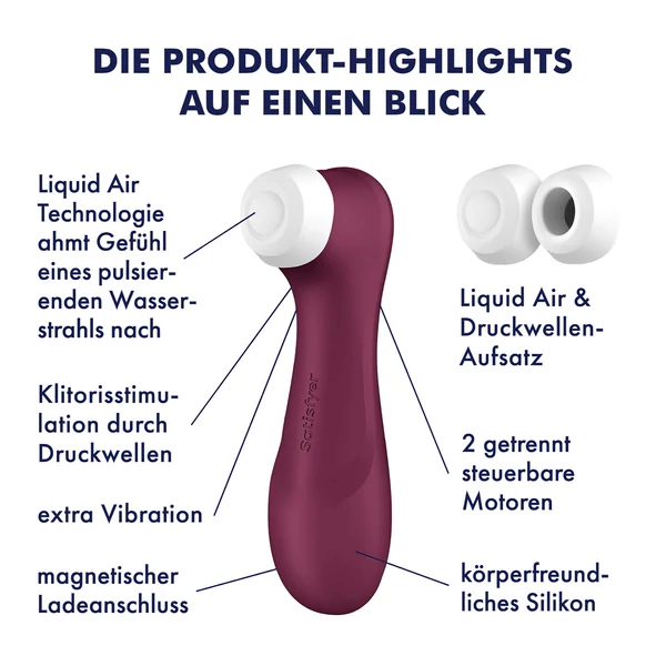 Satisfyer Pro 2 Gen3 - okos léghullámos csiklóizgató (piros)