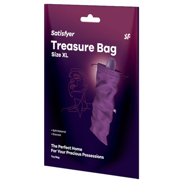 Satisfyer Treasure Bag XL - diszkrét tároló táska - extra nagy (lila)