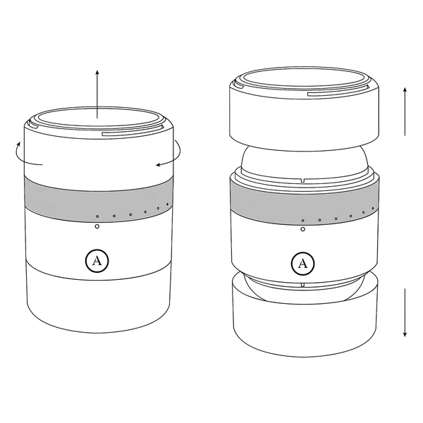 Arcwave Voy - szorító-forgó maszturbátor férfiaknak (fekete)