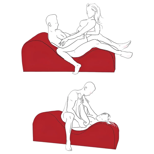 Liberator Esse Lounger - variálható szex szófa - 3 részes (piros)