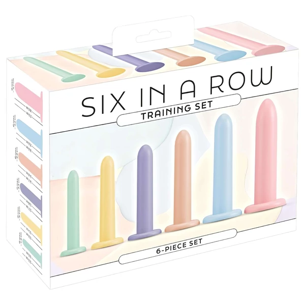Six in a Row - dildó trainer szett - 6db (színes)