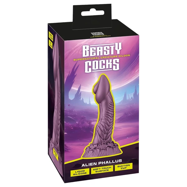 Beasty Cocks Alien Phallus - űrlény dildó (lila)