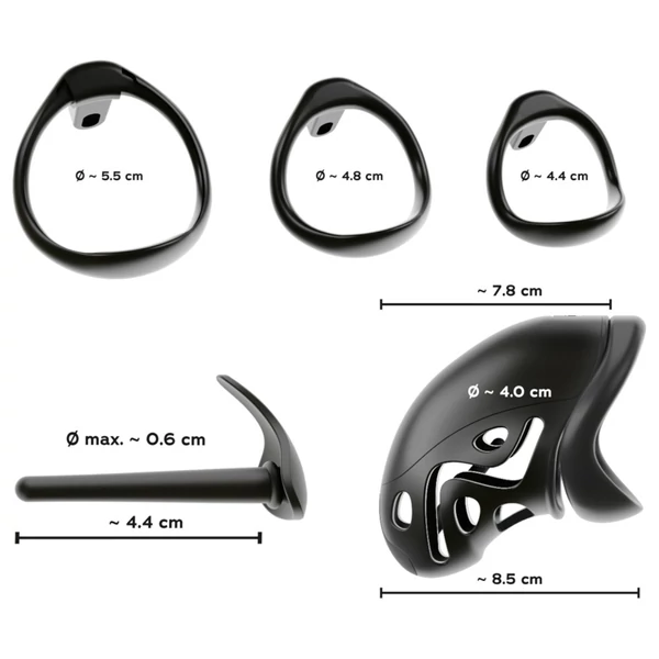 You2Toys - péniszketrec péniszpluggal (fekete)