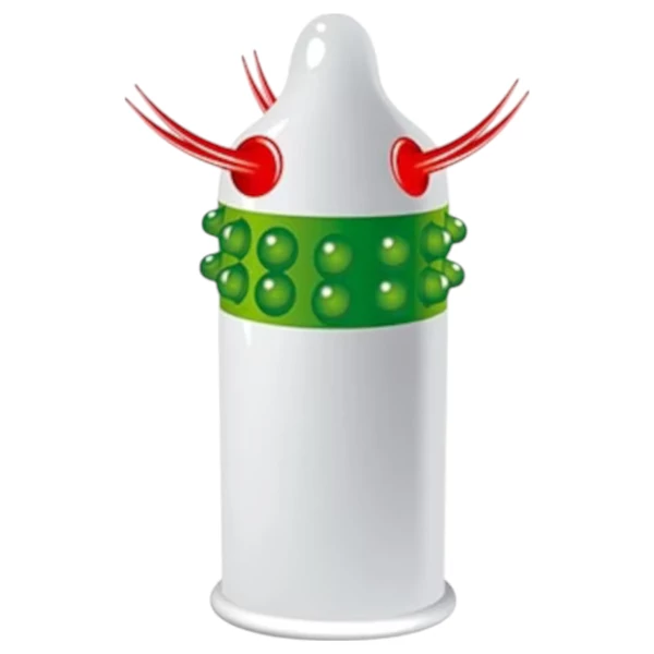 Egzo Uncle Bob - tüskés, csápos óvszer (1db)