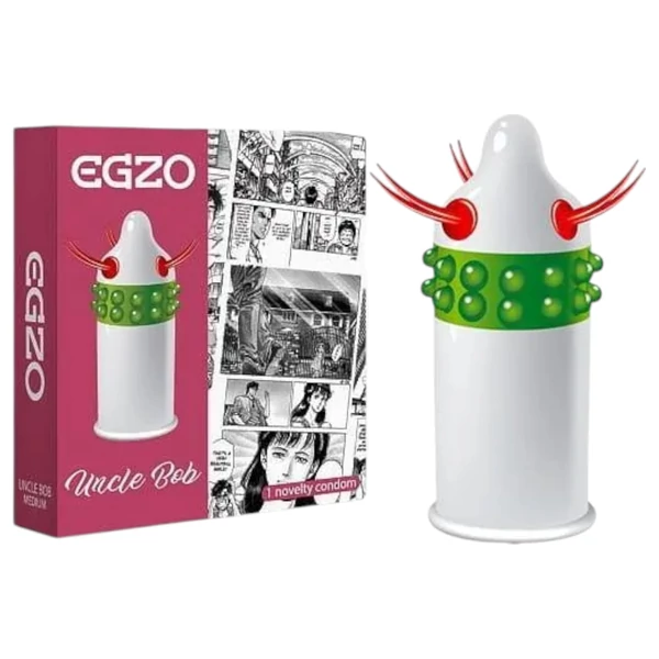 Egzo Uncle Bob - tüskés, csápos óvszer (1db)
