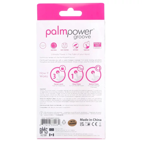PalmPower groove - akkus masszírozó vibrátor (pink)