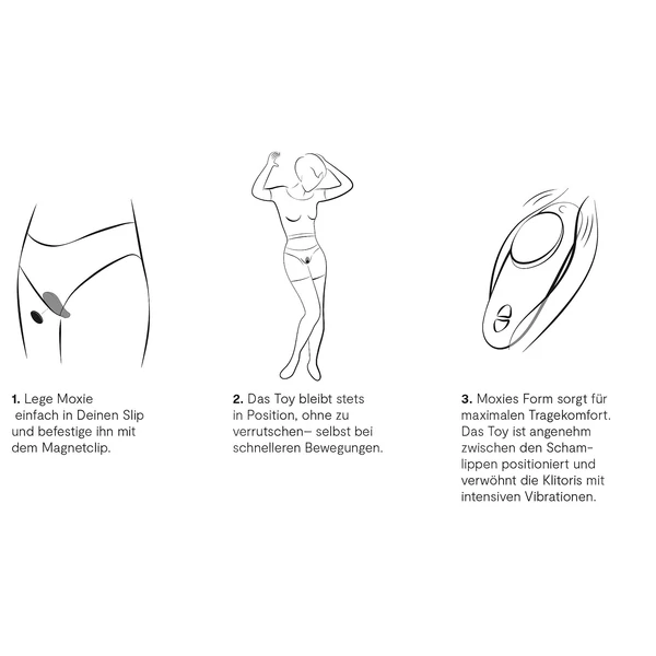 We-Vibe Moxie+ - rádiós, okos csikló vibrátor (fekete)