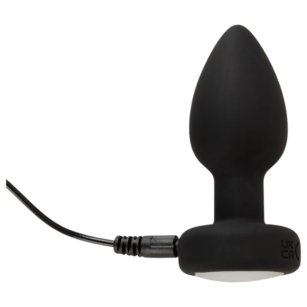 ANOS - világító, vibrációs anál plug (fekete)