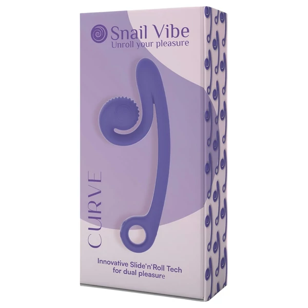 Snail Vibe Curve - 2in1 csiklóizgató vibrátor (lila)