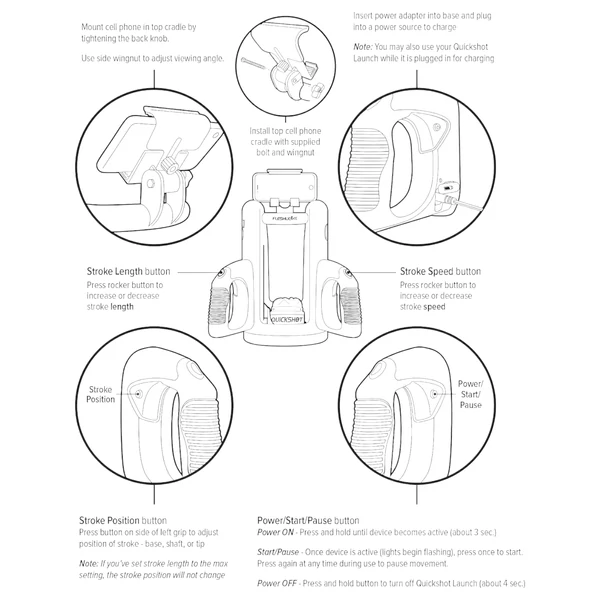 Fleshlight Quickshot Launch - maszturbátor adapter (fekete)