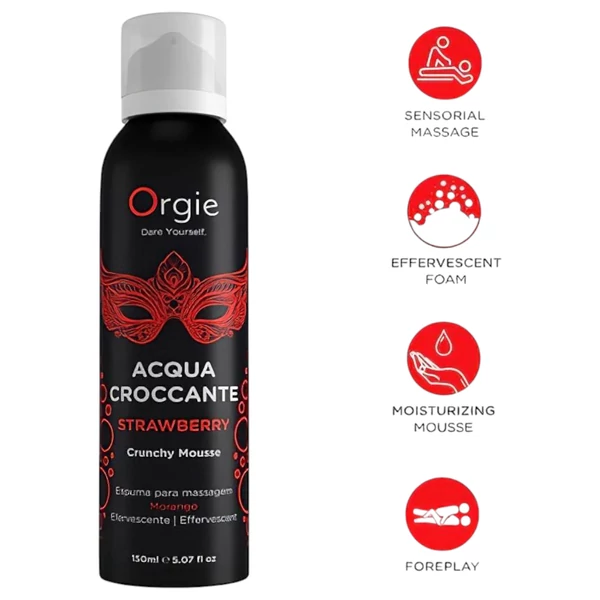 Orgie Acqua Croccante - masszázs hab - eper (150ml)