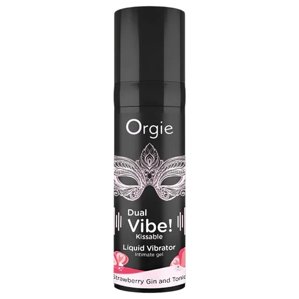 Orgie Dual Vibe - unisex folyékony vibrátor - Eper - Gin Tonic (15ml)