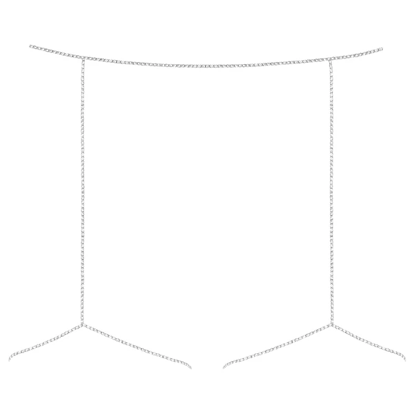 Obsessive Bijou 905 - ékszer testhám alsó (ezüst) - S-L