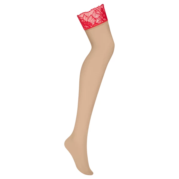 Obsessive Matildea - csipkés combfix (piros)