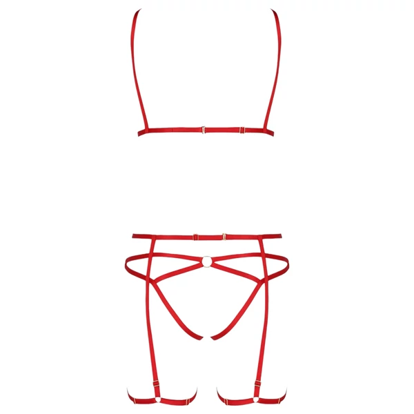 Passion Magali - dísz testhám szett - 3 részes (piros)