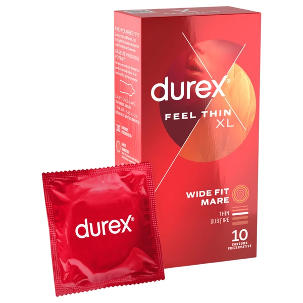 Durex Feel Thin XL - élethű érzés óvszer (10db)