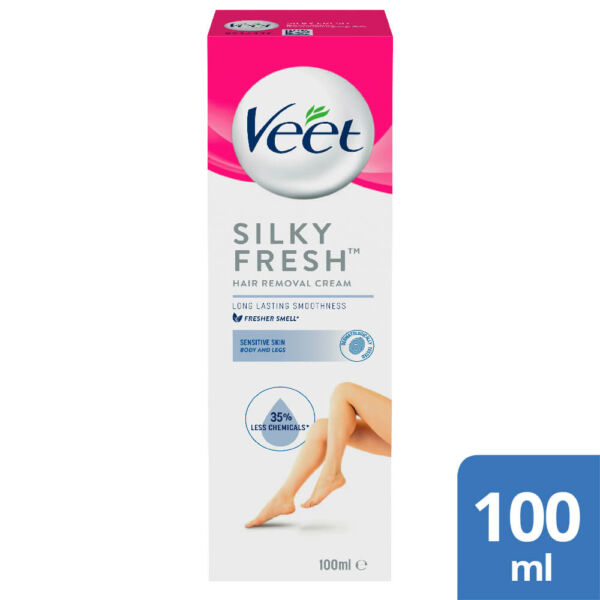 Veet Silk & Fresh - szőrtelenítő krém érzékeny bőrre - aloe vera (100ml)
